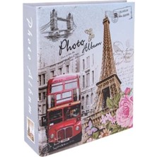 Aura-Studio Pisa & Eyfel Kulesi Renkli Desenli 96'lık 10X15CM Fotoğraf Albümü