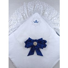 Pazarcan Yenidoğan Kadife Taçlı Duvaklı Trilüks Bebek Battaniyesi