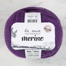 Pazarcan La Mia Merino Patlıcan Moru El Örgü Ipi - Yumuşak