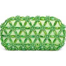 Pazarcan Fresco Wasabi Kristal Abiye Çanta