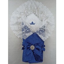 Pazarcan Yenidoğan Kadife Taçlı Duvaklı Bebek Battaniyesi