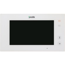 Pratik Kart Pratik 2K-700 7" Dijital Renkli Tft Dokunmatik Ekran ve Resim Hafızalı Daire Içi Monitör (Beyaz)