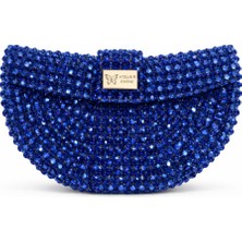 Pazarcan Melo Azzurro El Yapımı Kristal Abiye Çanta