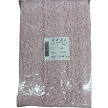 Pazarcan Pembe Dantel Polyester Tül Bant - 18,50 Metre x 6 cm