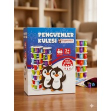 Farbu Oyuncak Şanslı Renkli Penguen Kulesi Eğitici Zeka ve Aktivite Oyunu Eğlence Kutusu