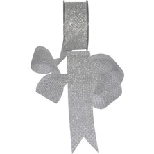 Pazarcan Beyaz File Kurdele 25 mm - Dekoratif Parlak 1 Metre