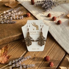 Koçak Takı Ahşap Küpe Modern Özgün Minimalist Takı Model No 298