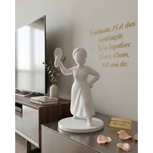 Lubiko Studio Anneler Günü Hediyesi Mermer Görünümlü Anne Terliği Biblo - Dekoratif Şık Tasarım Pla Figür 100MM