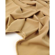 Kumaş Parça Sütlü Kahve Renkte Krep Kumaş 140X250CM