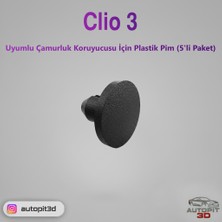 AutoPit 3D Renault Clıo 3 Uyumlu Çamurluk Koruyucu Plastik Pimi (5’li Paket)
