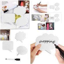 Pazarcan Kalemli Konuşma Balonu Tasarımlı 3'lü Magnet Seti