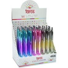 Toros Unick Color Tükenmez Kalem Yuvarlak Gökkuşağı 4926 (48 Li Paket)