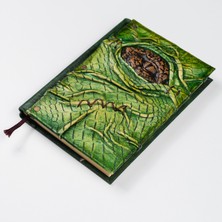 Legend Deri EJDER GÖZÜ El Yapımı Hakiki Deri Şamua Kağıt Eskitme Hediyelik Anı Günlük Ajanda Defter