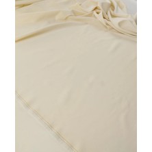 Kumaş Parça Krem Renkte Krep Kumaş 130X350CM