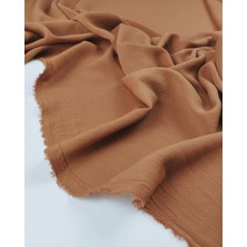 Kumaş Parça Kızıl Kahve Renkte Krep Kumaş 140X190CM
