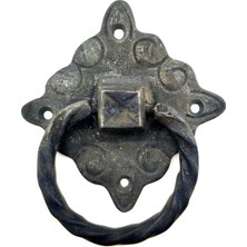 Derin Stok Antika Tarz Dekoratif Pirinç Mobilya Kulbu, Kapı Kilit Halkası - 94X97 Mm, Büyük, Oksit