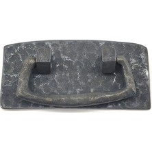 Derin Stok Antika Tarz Dekoratif Pirinç Otantik Dövme Kapı Kulbu - 45X90 Mm, Oksit