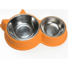 Petza Köpek ve Kedi  Mama & Su Kabı Pawzy - Turuncu