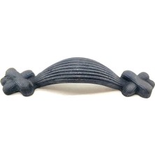 Derin Stok Antika Tarz Dekoratif Pirinç Örgü Mobilya Kulbu - 22X120 Mm, Oksit