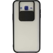 Derin Stok Galaxy J7 Kılıf Palm Buzlu Kamera Sürgülü Silikon - Siyah