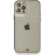 Derin Stok Iphone 12 Kılıf Liva Taşlı Silikon - Mor