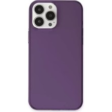 Derin Stok Iphone 13 Kılıf Pc Sert Şeffaf Kapak - Mor