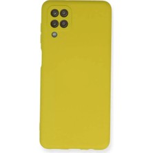 Derin Stok Galaxy A12 Kılıf Nano Içi Kadife Silikon - Sarı