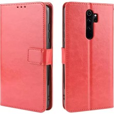 Derin Stok Redmi Note 8 Kılıf S Kapaklı Kılıf - Kırmızı