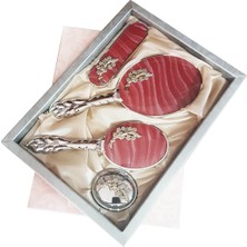 Ceyyiz Camomile 4lü Ayna Bordo Başak Fırça Seti cm301