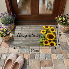 Ayçiçeği Desenli Kapı Önü ve Iç Mekan Paspası