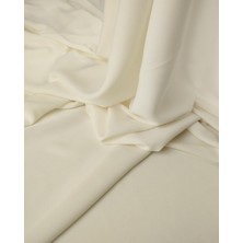 Kumaş Parça Ekru  Renkte Kumlu Krep Şifon Kumaş 145X180CM