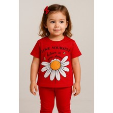 Kız Çocuk Desenli Alt ve Üst Takım