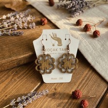 Koçak Takı Ahşap Küpe Modern Özgün Minimalist Takı Model No 292