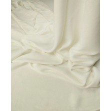 Kumaş Parça Beyaz Renkte Krep Kumaş 140X180CM