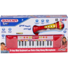 Flamex 4002120  Elektronik Mikrofonlu Org 24 Tuş Kırmızı