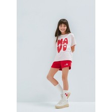Mavi Mavi Jeans Baskılı Kırmızı Şort 7410024-70467