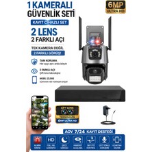 Sonreir XPRO 1 Kamera 2 Lens Kablosuz WiFi Güvenlik Kamerası Seti  NVR Kayıt Cihazı Gece Görüşlü IP Kamera