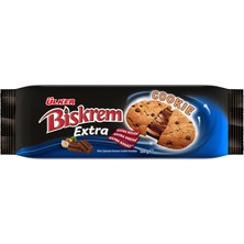 Ülker Biskrem Extra Cookie - Sütlü Çikolatalı Kremalı Fındıklı Kurabiye - 184 Gram - 12 Adet