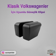AutoPit 3D Klasik Volkswagenler Için Güneşlik Klipsi