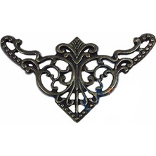 HERŞEYBURDAMODA Dekoratif Köşe Süsü, Köşelik - Büyük, 31X55MM, Antik, 100 Adet