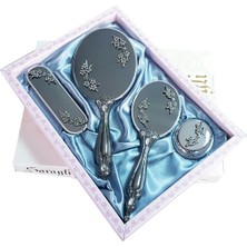 Ceyyiz Saraylı Silver Papatya Ayna Fırça Takımı 101