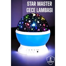 HERŞEYBURDAMODA Yıldızlı Gökyüzü Projeksiyon Gece Lambası Hareketli Işık Şovu