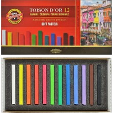  koh-ı noor sanatsal soft pastel boya seti 12 renk of artist´s dry chalks carre 8582 12