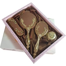 Ceyyiz Saraylı Gold Sarmaşık Ayna Fırça Tuvalet Tkm 101