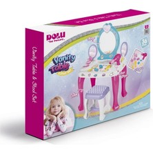 Aylina Mey Ithalat® 2568 Unicorn Makyaj Masası ve Tabure Seti -Dolu