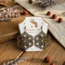Koçak Takı Ahşap Küpe Modern Özgün Minimalist Takı Model No 303