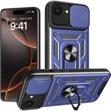 Colezium Iphone 16E Kılıf Pars Lens Yüzüklü  - Lacivert