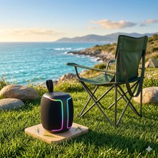 Wirkmarkt Karışık Renklerde Wireless Kablosuz Taşınabilir Woofer Su Geçirmez Kumaş Bt Hoparlör Stereo Açık Aktif Hıfı Aktif Hoparlör Fm Radyo/tf/usb/rgb