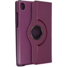 Colezium Tab M8 Kılıf 360 Tablet Deri Kılıf - Mürdüm