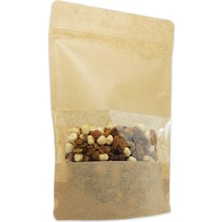 20*30*10 Kraft Pencereli Kilitli Doypack 50 Adet
